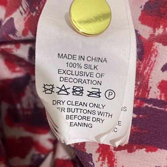 Kate Spade Pintuck Gold Button Sleeveless Silk Top SIZE XS - Picture 5 of 6